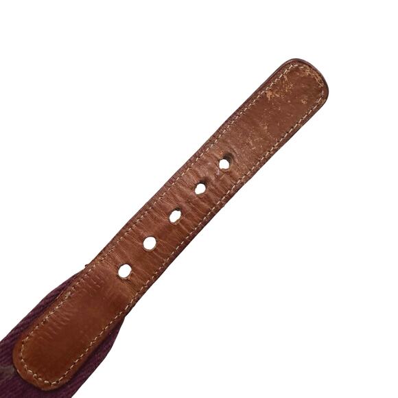 Dooney & Bourke | Women | Vintage Burgundy Leather Solid Brass Buckle Belt | 36 main image 14